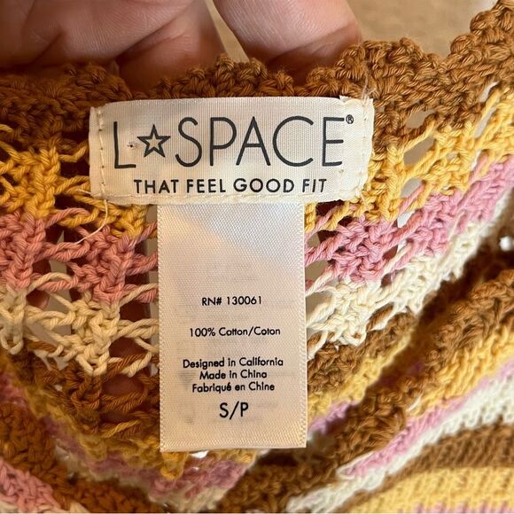 L*Space Turn the Tide 2 Piece Knit Swim Coverup Set in Cancun Stripe size Small - Picture 14 of 15